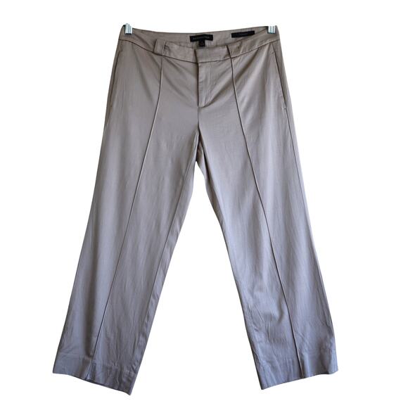 Banana Republic Womens Logan Trouser Pleated Crop Pants Size 6 Khaki Modal Blend - Picture 2 of 12